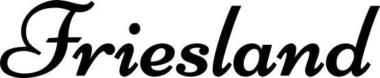 Vorschau des Bootsnamens "Friesland" als Schriftzug für "Bootsbeschriftung Klassisch 84"