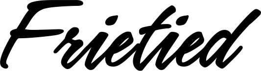 Vorschau des Bootsnamens "Frietied" als Schriftzug für "Bootsbeschriftung Klassisch 71"