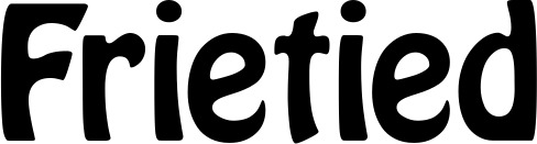 Vorschau des Bootsnamens "Frietied" als Schriftzug für "Bootsbeschriftung Fett 01"