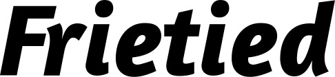 Vorschau des Bootsnamens "Frietied" als Schriftzug für "Bootsbeschriftung Kursiv 01"
