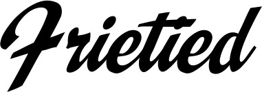 Vorschau des Bootsnamens "Frietied" als Schriftzug für "Bootsbeschriftung Klassisch 29"