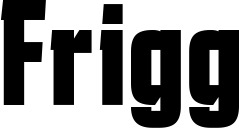 Vorschau des Bootsnamens "Frigg" als Schriftzug für "Bootsbeschriftung Fett 41"