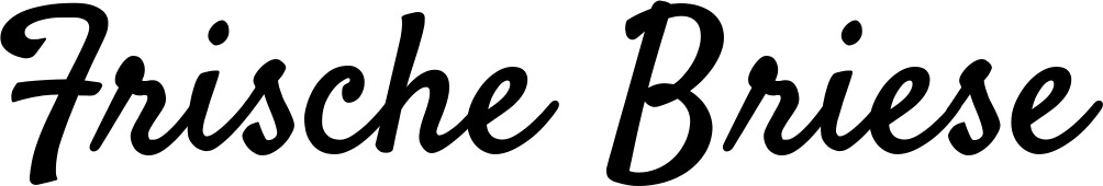 Vorschau des Bootsnamens "Frische Briese" als Schriftzug für "Style Klassisch 96"