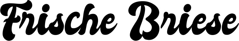 Vorschau des Bootsnamens "Frische Briese" als Schriftzug für "Bootsbeschriftung Klassisch 41"