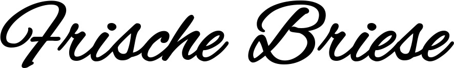 Vorschau des Bootsnamens "Frische Briese" als Schriftzug für "Bootsbeschriftung Klassisch 35"