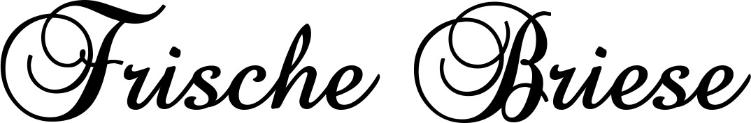 Vorschau des Bootsnamens "Frische Briese" als Schriftzug für "Bootsbeschriftung Klassisch 02-A"