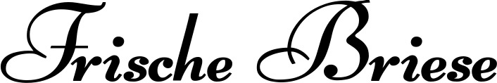 Vorschau des Bootsnamens "Frische Briese" als Schriftzug für "Bootsbeschriftung Klassisch 76-A"