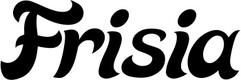 Vorschau des Bootsnamens "Frisia" als Schriftzug für "Style Klassisch 33"