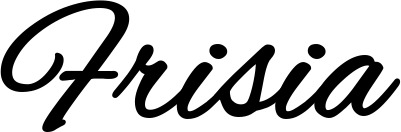 Vorschau des Bootsnamens "Frisia" als Schriftzug für "Bootsbeschriftung Klassisch 35"