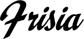 Vorschau des Bootsnamens "Frisia" als Schriftzug für "Bootsbeschriftung Klassisch 29"