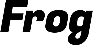 Vorschau des Bootsnamens "Frog" als Schriftzug für "Bootsbeschriftung Kursiv 04"