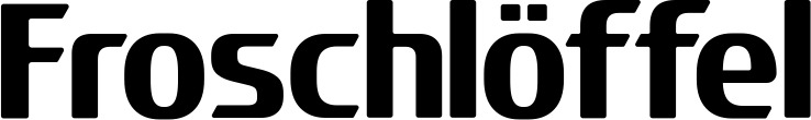 Vorschau des Bootsnamens "Froschlöffel" als Schriftzug für "Bootsbeschriftung Fett 22"