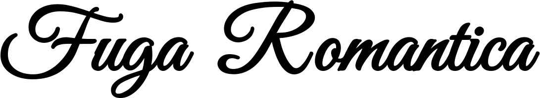 Vorschau des Bootsnamens "Fuga Romantica" als Schriftzug für "Bootsbeschriftung Klassisch 68"