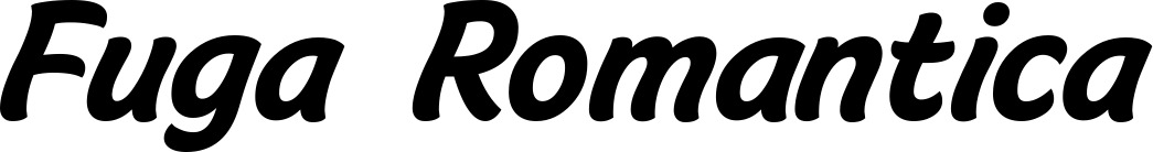 Vorschau des Bootsnamens "Fuga Romantica" als Schriftzug für "Bootsbeschriftung Klassisch 14"