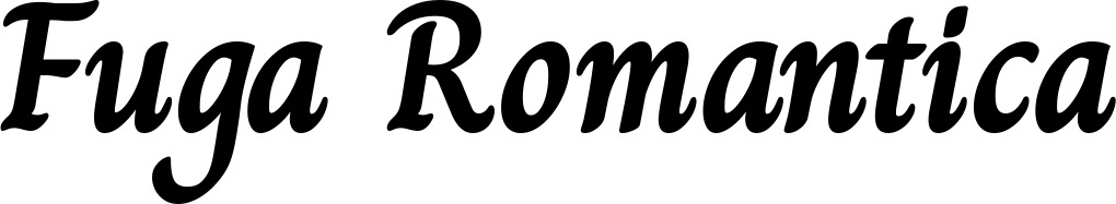 Vorschau des Bootsnamens "Fuga Romantica" als Schriftzug für "Bootsbeschriftung Klassisch 51"