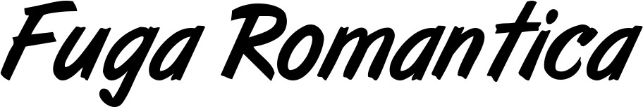 Vorschau des Bootsnamens "Fuga Romantica" als Schriftzug für "Bootsbeschriftung Klassisch 38"
