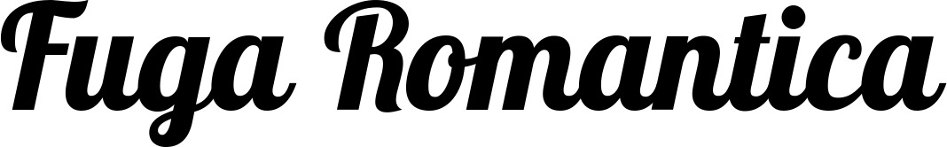 Vorschau des Bootsnamens "Fuga Romantica" als Schriftzug für "Bootsbeschriftung Neu 60"