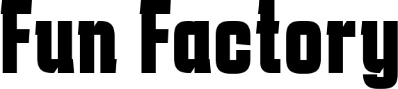 Vorschau des Bootsnamens "Fun Factory" als Schriftzug für "Bootsbeschriftung Fett 41"