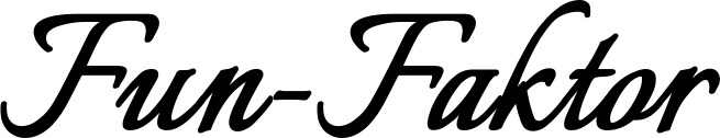 Vorschau des Bootsnamens "Fun-Faktor" als Schriftzug für "Bootsbeschriftung Klassisch 58"