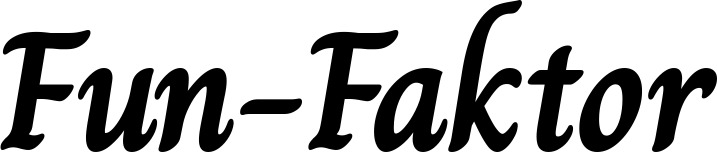 Vorschau des Bootsnamens "Fun-Faktor" als Schriftzug für "Bootsbeschriftung Klassisch 51"