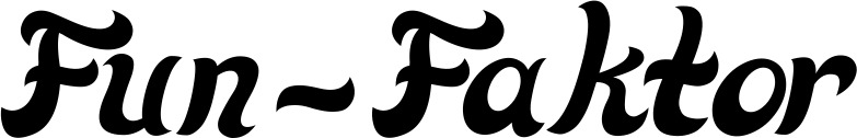 Vorschau des Bootsnamens "Fun-Faktor" als Schriftzug für "Bootsbeschriftung Klassisch 33"
