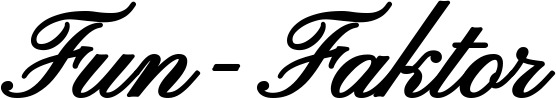 Vorschau des Bootsnamens "Fun-Faktor" als Schriftzug für "Bootsbeschriftung Klassisch 107"