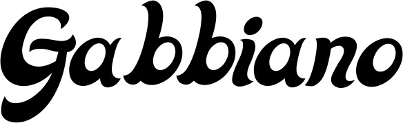 Vorschau des Bootsnamens "Gabbiano" als Schriftzug für "Bootsbeschriftung Klassisch 33"
