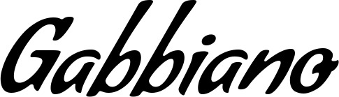 Vorschau des Bootsnamens "Gabbiano" als Schriftzug für "Bootsbeschriftung Klassisch 57"