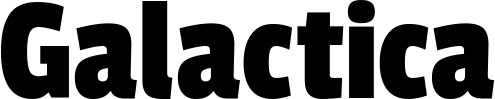 Vorschau des Bootsnamens "Galactica" als Schriftzug für "Bootsbeschriftung Fett 30"