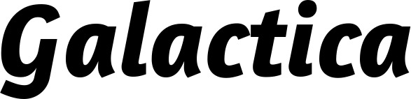 Vorschau des Bootsnamens "Galactica" als Schriftzug für "Bootsbeschriftung Kursiv 01"