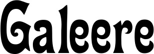 Vorschau des Bootsnamens "Galeere" als Schriftzug für "Bootsbeschriftung Neu 44"