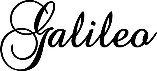 Vorschau des Bootsnamens "Galileo" als Schriftzug für "Bootsbeschriftung Klassisch 02-A"