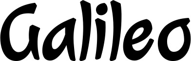 Vorschau des Bootsnamens "Galileo" als Schriftzug für "Bootsbeschriftung Klassisch 72"