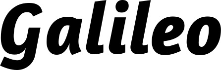 Vorschau des Bootsnamens "Galileo" als Schriftzug für "Bootsbeschriftung Kursiv 01"