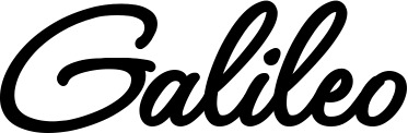 Vorschau des Bootsnamens "Galileo" als Schriftzug für "Bootsbeschriftung Klassisch 111"