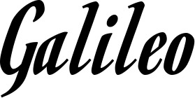 Vorschau des Bootsnamens "Galileo" als Schriftzug für "Bootsbeschriftung Klassisch 93"