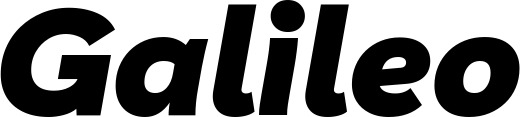 Vorschau des Bootsnamens "Galileo" als Schriftzug für "Bootsbeschriftung Kursiv 06"