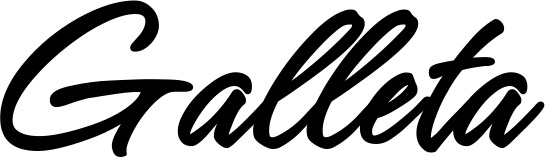 Vorschau des Bootsnamens "Galleta" als Schriftzug für "Bootsbeschriftung Klassisch 71"