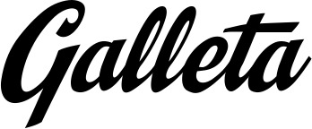 Vorschau des Bootsnamens "Galleta" als Schriftzug für "Bootsbeschriftung Klassisch 29"