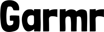 Vorschau des Bootsnamens "Garmr" als Schriftzug für "Bootsbeschriftung Neu 52"