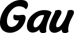 Vorschau des Bootsnamens "Gau" als Schriftzug für "Bootsbeschriftung Klassisch 14"