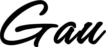 Vorschau des Bootsnamens "Gau" als Schriftzug für "Bootsbeschriftung Klassisch 71"