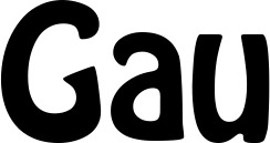 Vorschau des Bootsnamens "Gau" als Schriftzug für "Bootsbeschriftung Fett 01"