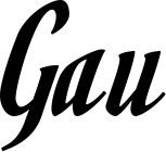 Vorschau des Bootsnamens "Gau" als Schriftzug für "Bootsbeschriftung Klassisch 93"