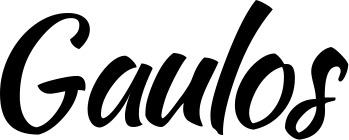Vorschau des Bootsnamens "Gaulos" als Schriftzug für "Bootsbeschriftung Klassisch 73"