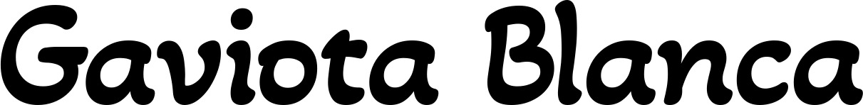 Vorschau des Bootsnamens "Gaviota Blanca" als Schriftzug für "Bootsbeschriftung Klassisch 103"