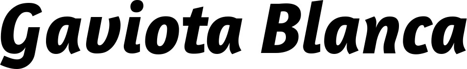 Vorschau des Bootsnamens "Gaviota Blanca" als Schriftzug für "Bootsbeschriftung Kursiv 01"