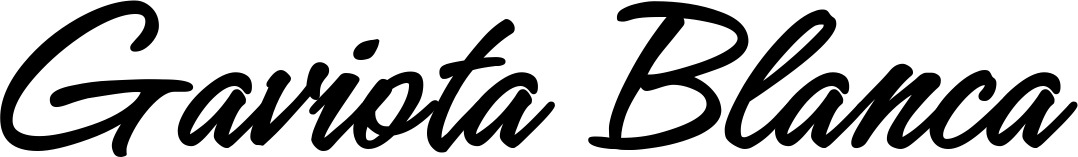 Vorschau des Bootsnamens "Gaviota Blanca" als Schriftzug für "Bootsbeschriftung Klassisch 71"