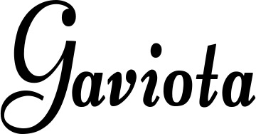 Vorschau des Bootsnamens "Gaviota" als Schriftzug für "Bootsbeschriftung Klassisch 76"