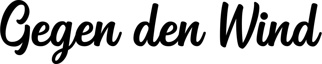 Vorschau des Bootsnamens "Gegen den Wind" als Schriftzug für "Bootsbeschriftung Klassisch 43"